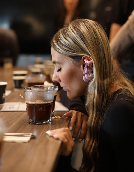 Woman trying Joe